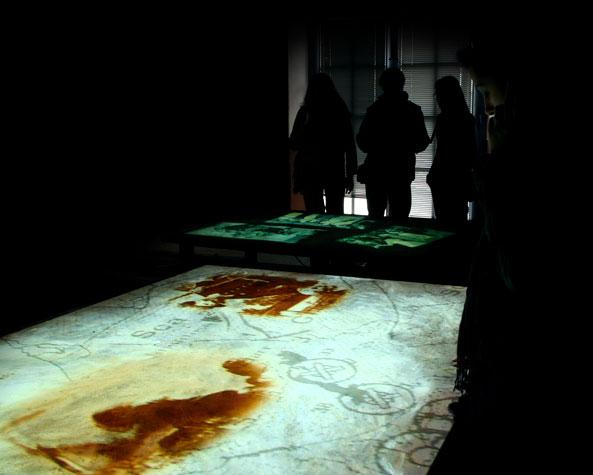 Proiezioni su tavoli interattivi nel Museo multimediale della miniera di Pozzo Gal