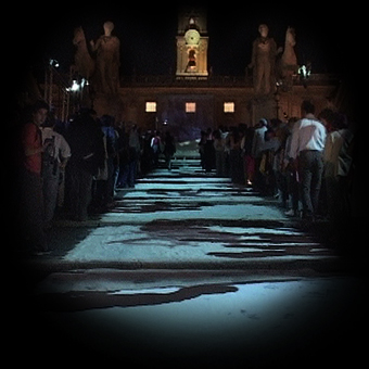 Videoproiezione al Campidoglio durante la Notte Bianca