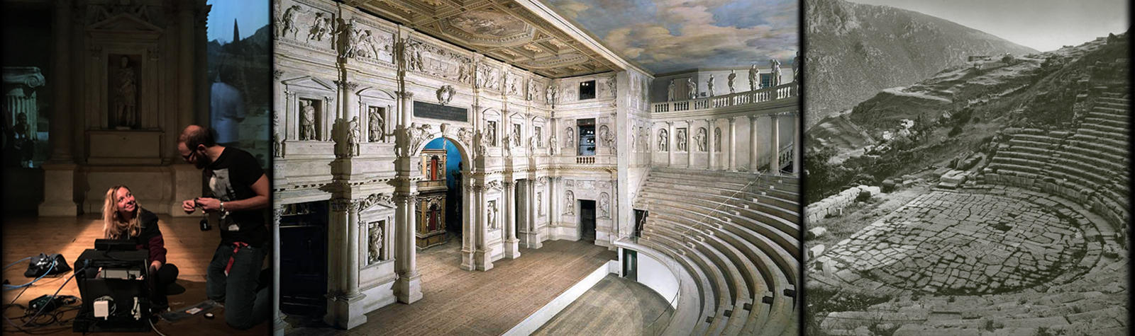 Teatro classico e backstage di Delfi, cantata