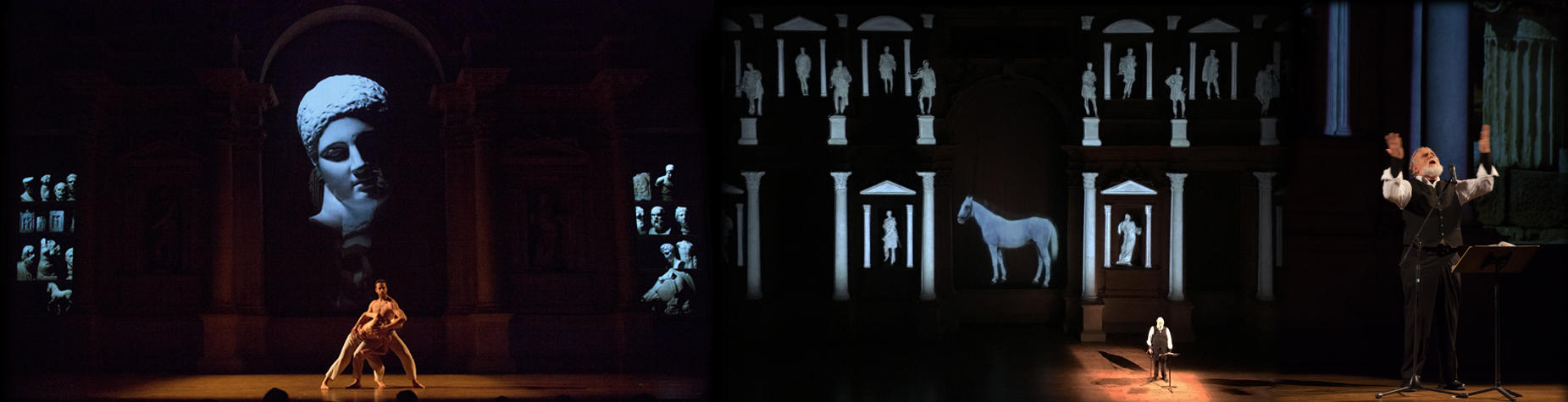 Delfi, cantata - Moni Ovadia e danzatori a teatro e proiezioni di sculture classiche